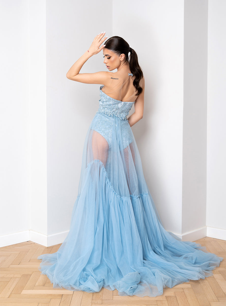 Rochie cu body din broderie Sibel