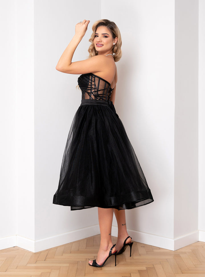 Rochie cu corset si tulle Tina