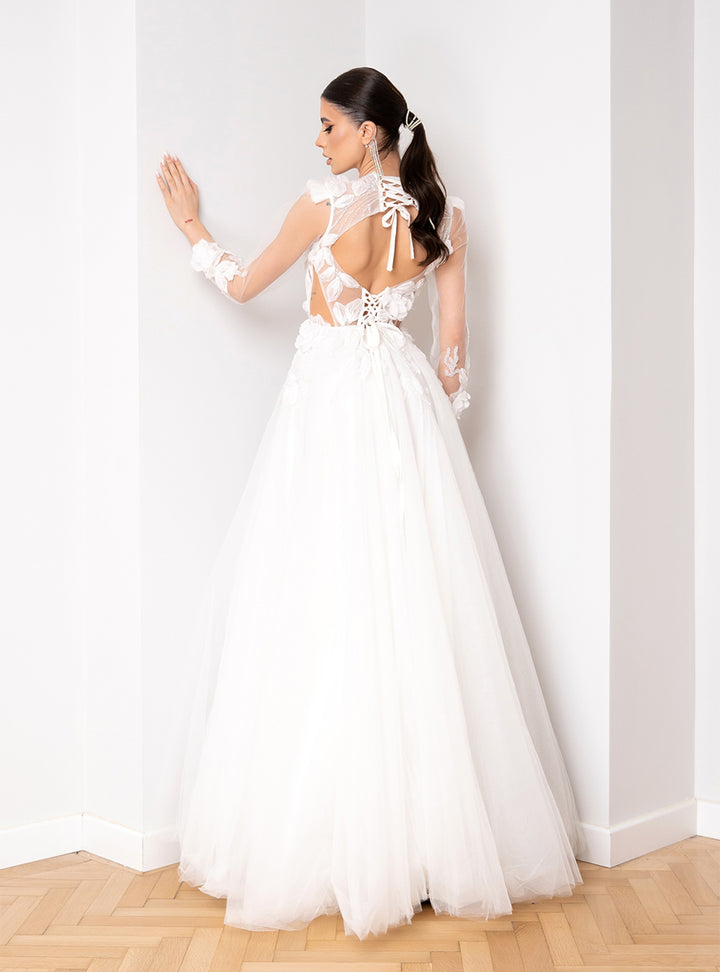 Rochie cu trandafiri de matase Zoe