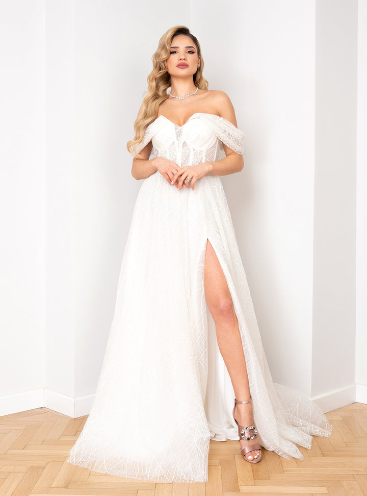 Rochie de mireasa cu sclipici Bria