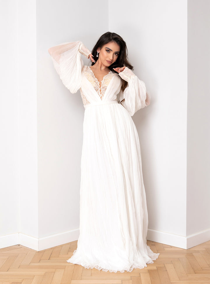Rochie de mireasa matase Elenis
