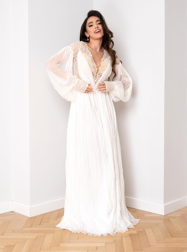 Rochie de mireasa matase Elenis