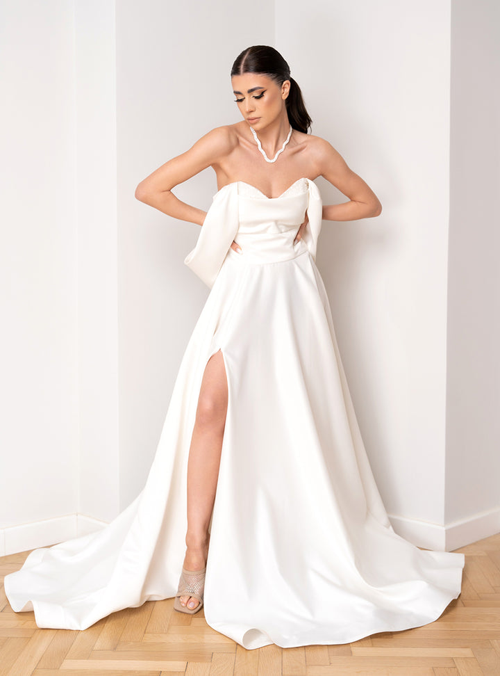 Silveris taffeta wedding dress
