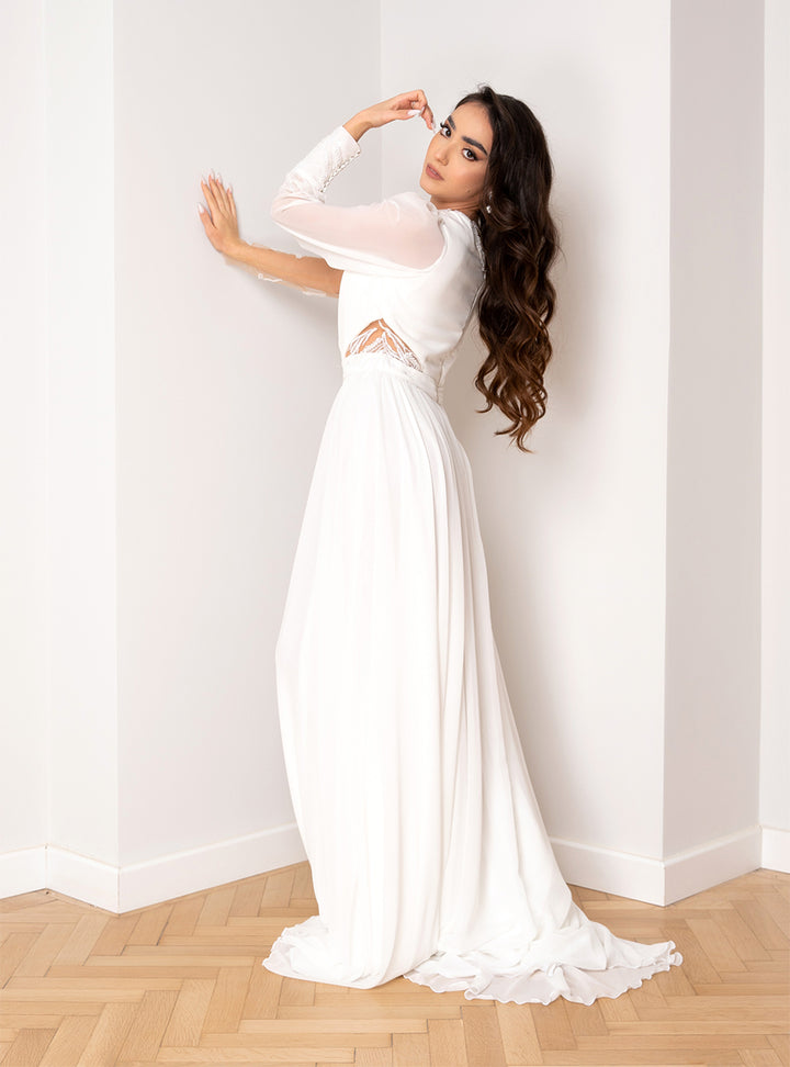 Rochie de mireasa voal Atena