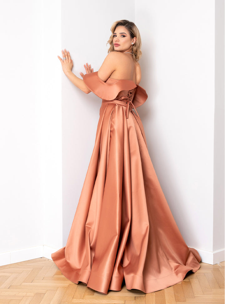 Rochie de seara lunga din tafta Carmelia