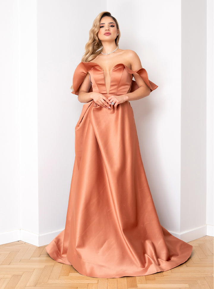 Rochie de seara lunga din tafta Carmelia