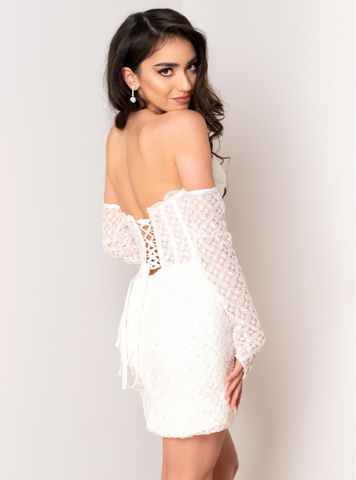 Rochie scurta din broderie Lorene
