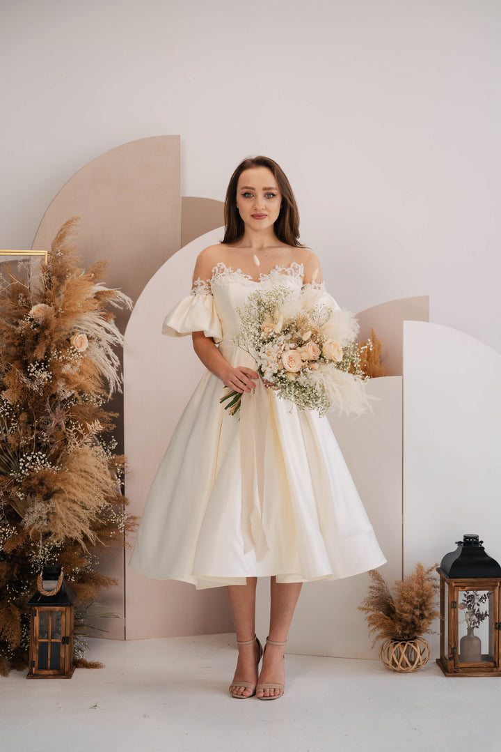 Rochie de cununie din tafta Dyana