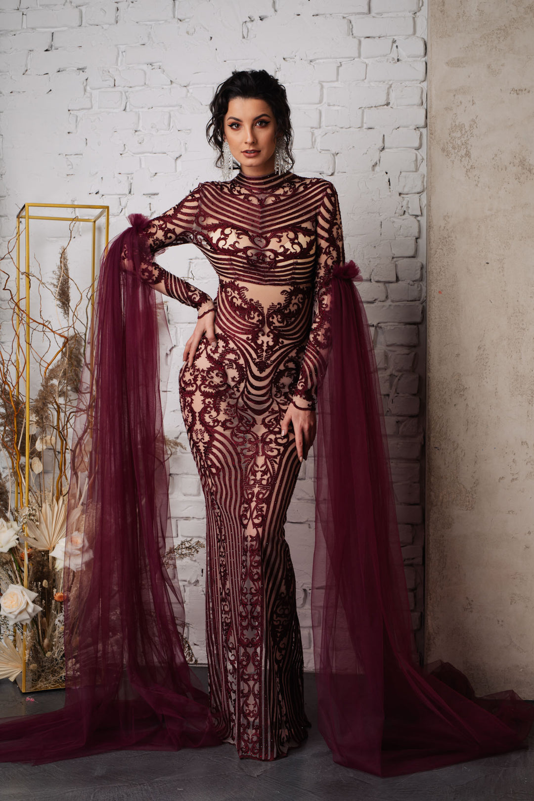 Ariadne lace occasion dress