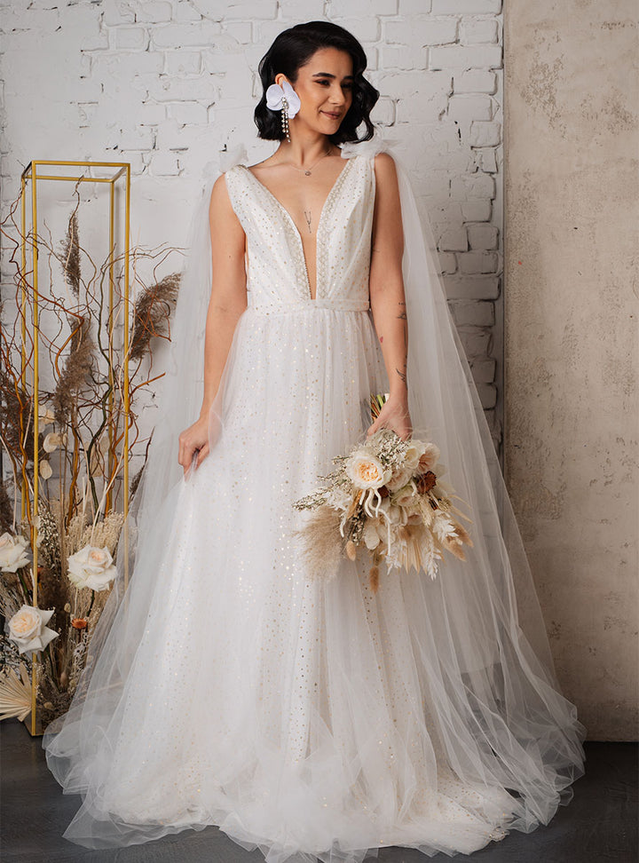 Rochie de mireasa cu stelute Aurelia
