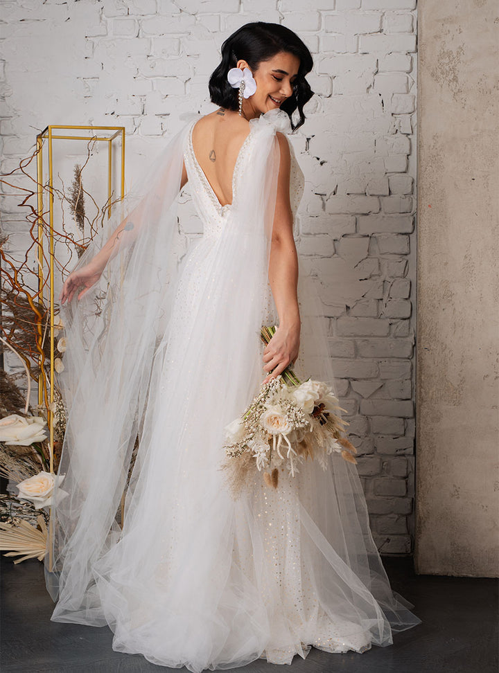 Rochie de mireasa cu stelute Aurelia