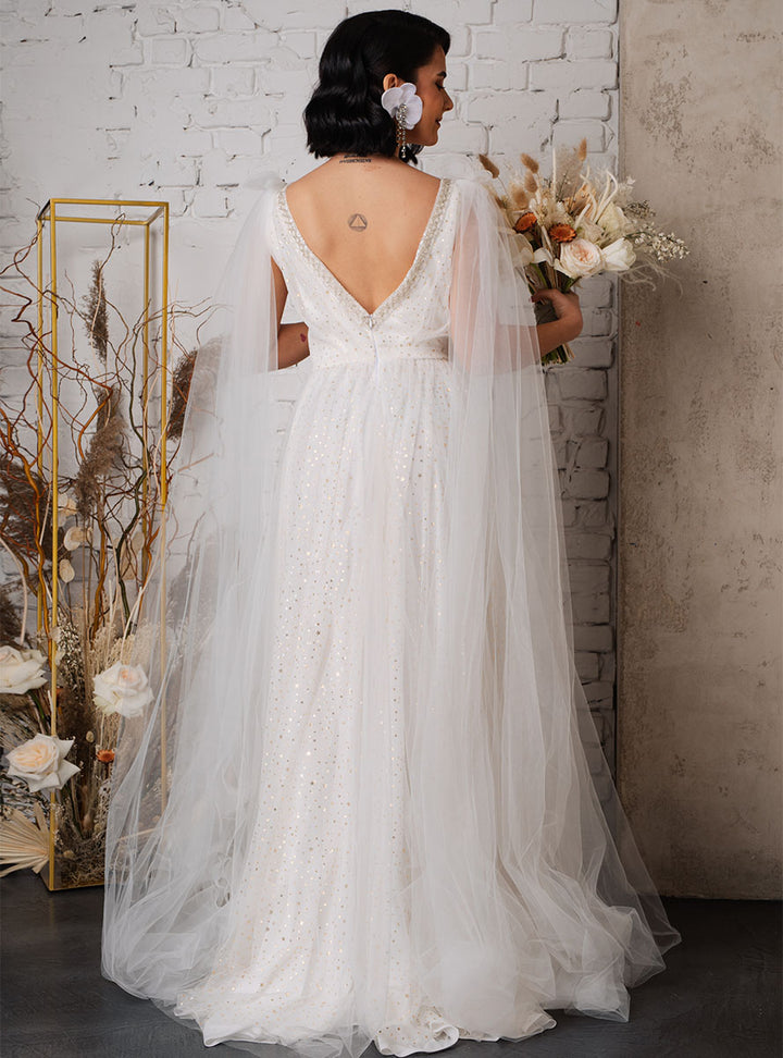 Rochie de mireasa cu stelute Aurelia