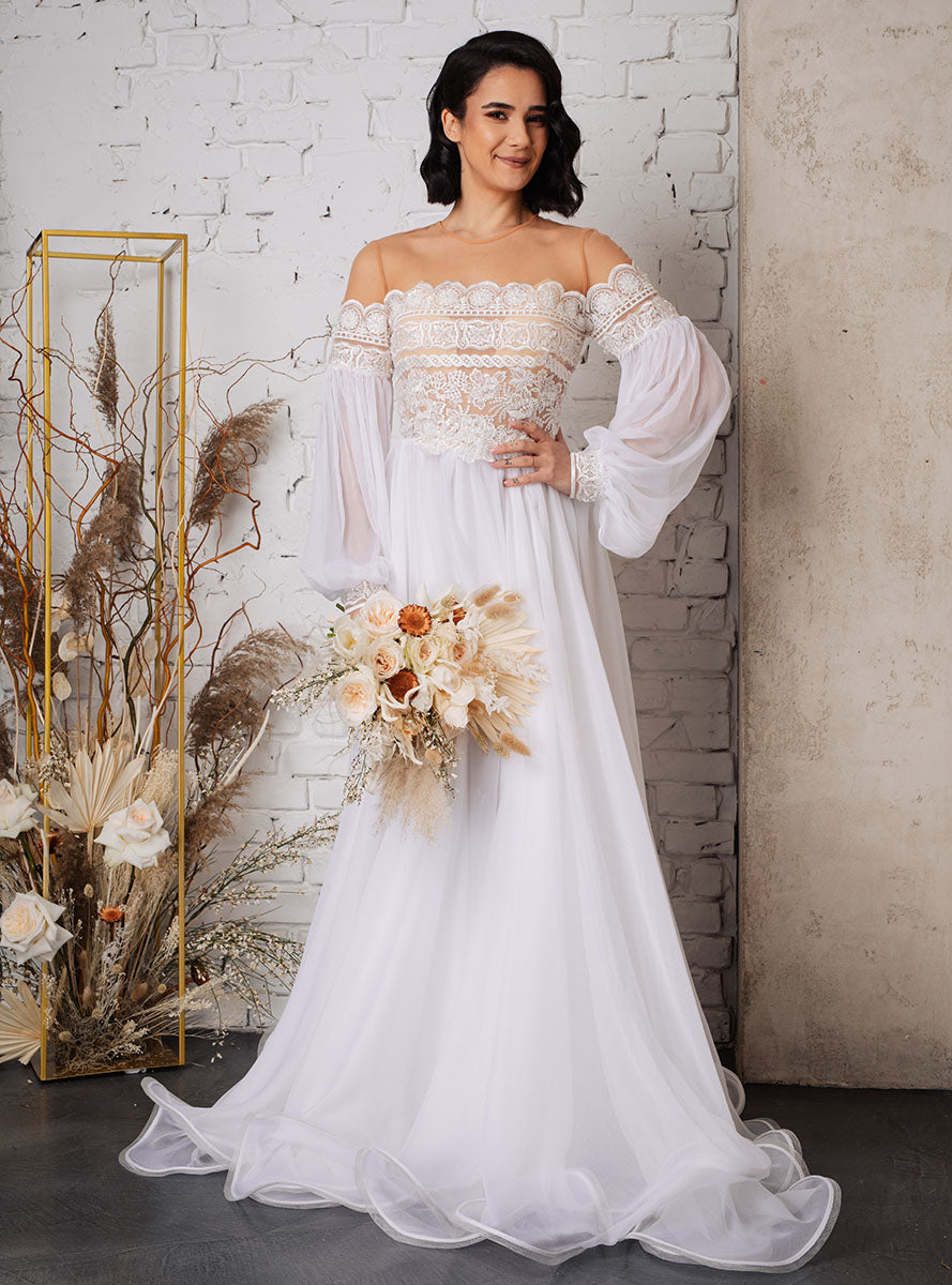 Silvia silk wedding dress
