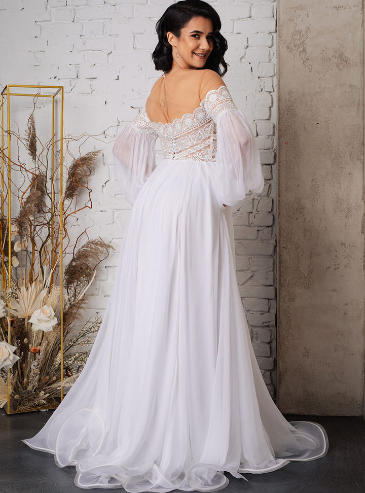 Silvia silk wedding dress