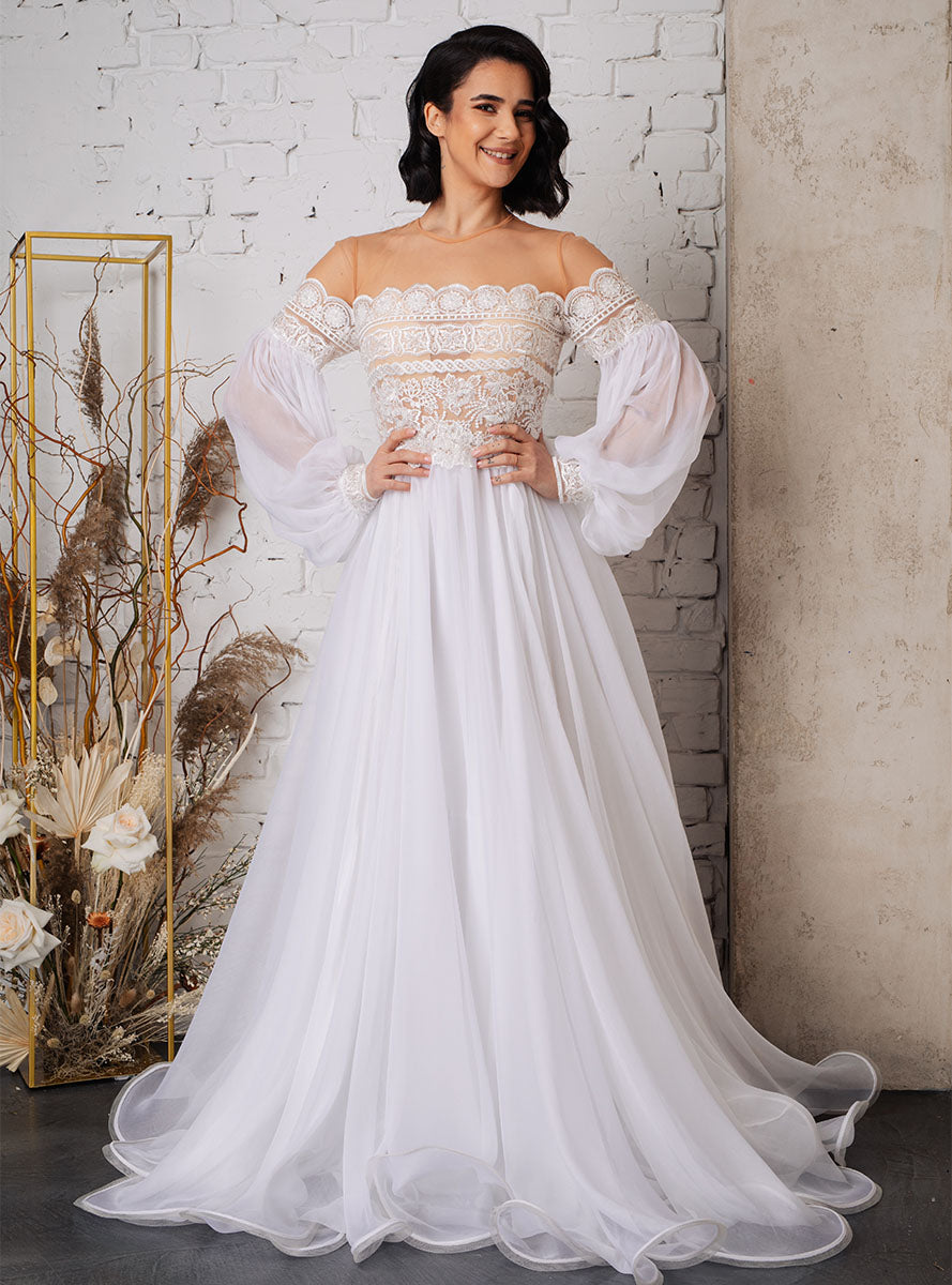 Silvia silk wedding dress