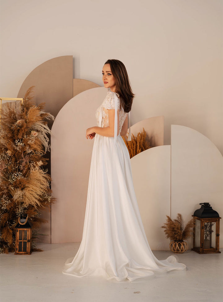 Lilia silk wedding dress