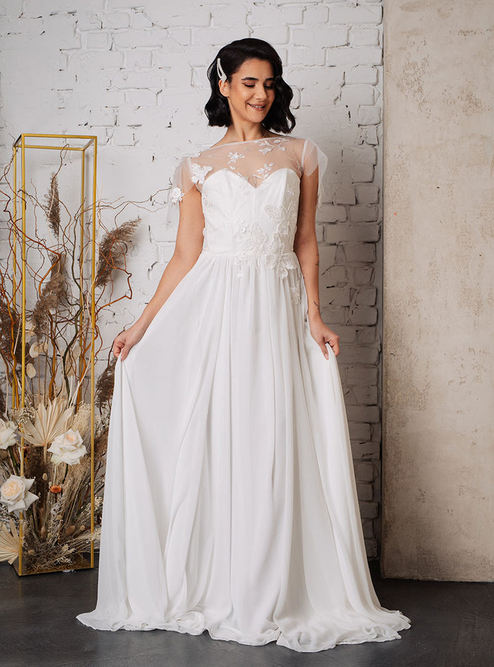 Dinah butterfly wedding dress
