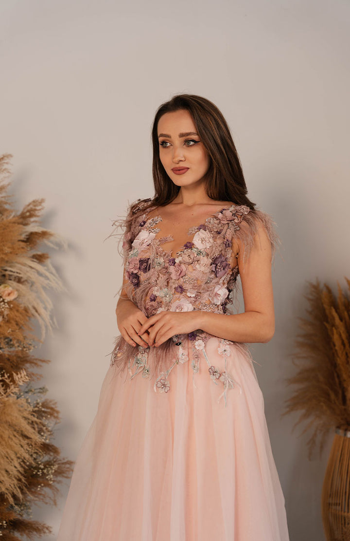 Rochie de seara cu broderie 3D Alisa