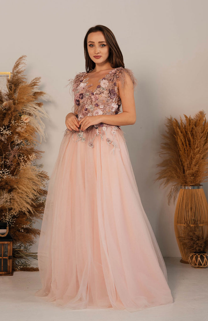 Rochie de seara cu broderie 3D Alisa