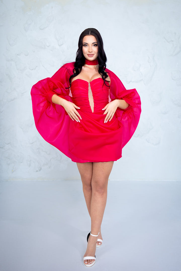 Rochie scurta cu capa Tea