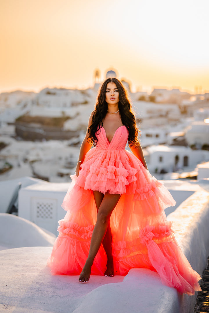 Tulle dress with ruffles Lola