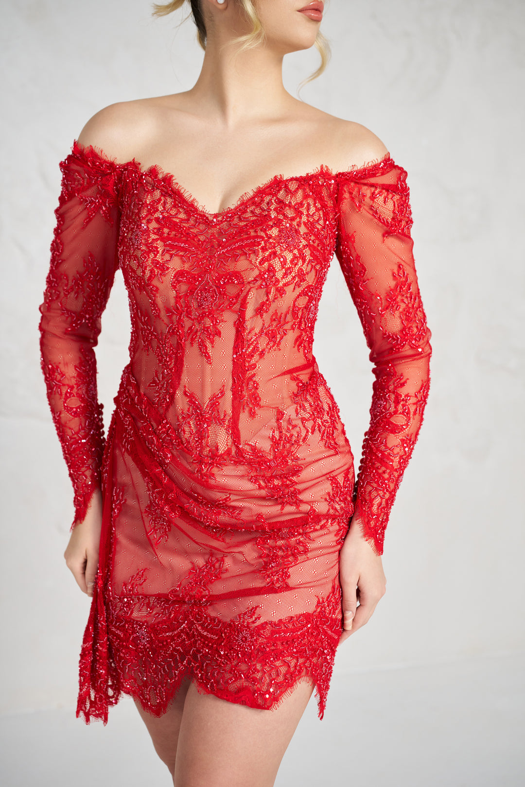 Rochie scurta din dantela Amalia