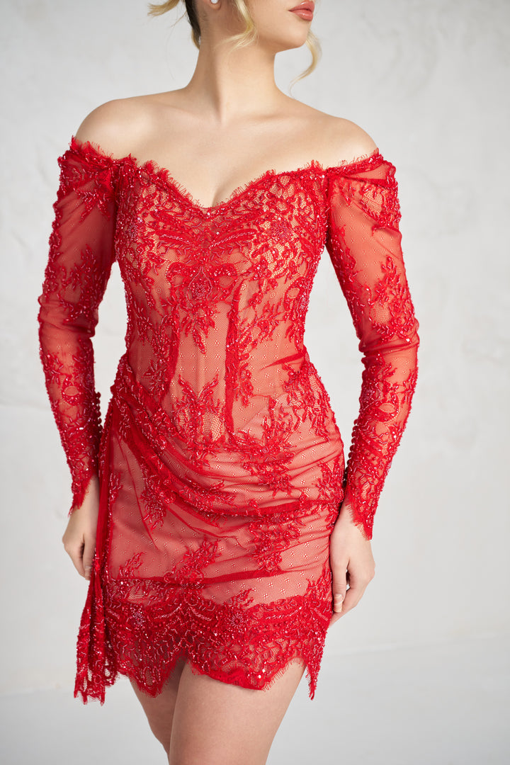 Rochie scurta din dantela Amalia