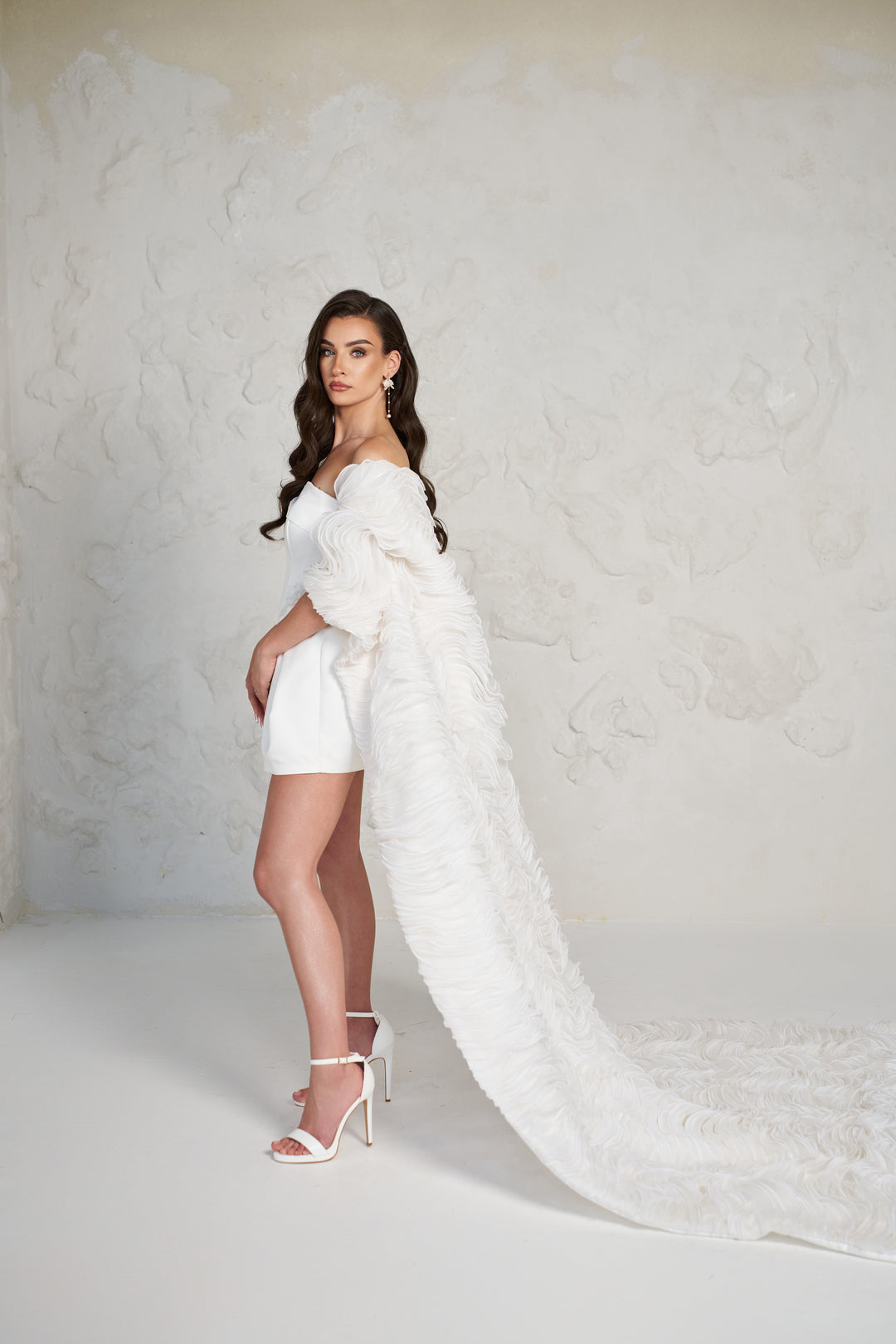 Rochie cu capa din organza Azelia