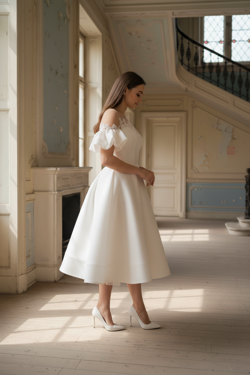 Rochie de cununie din tafta Dyana