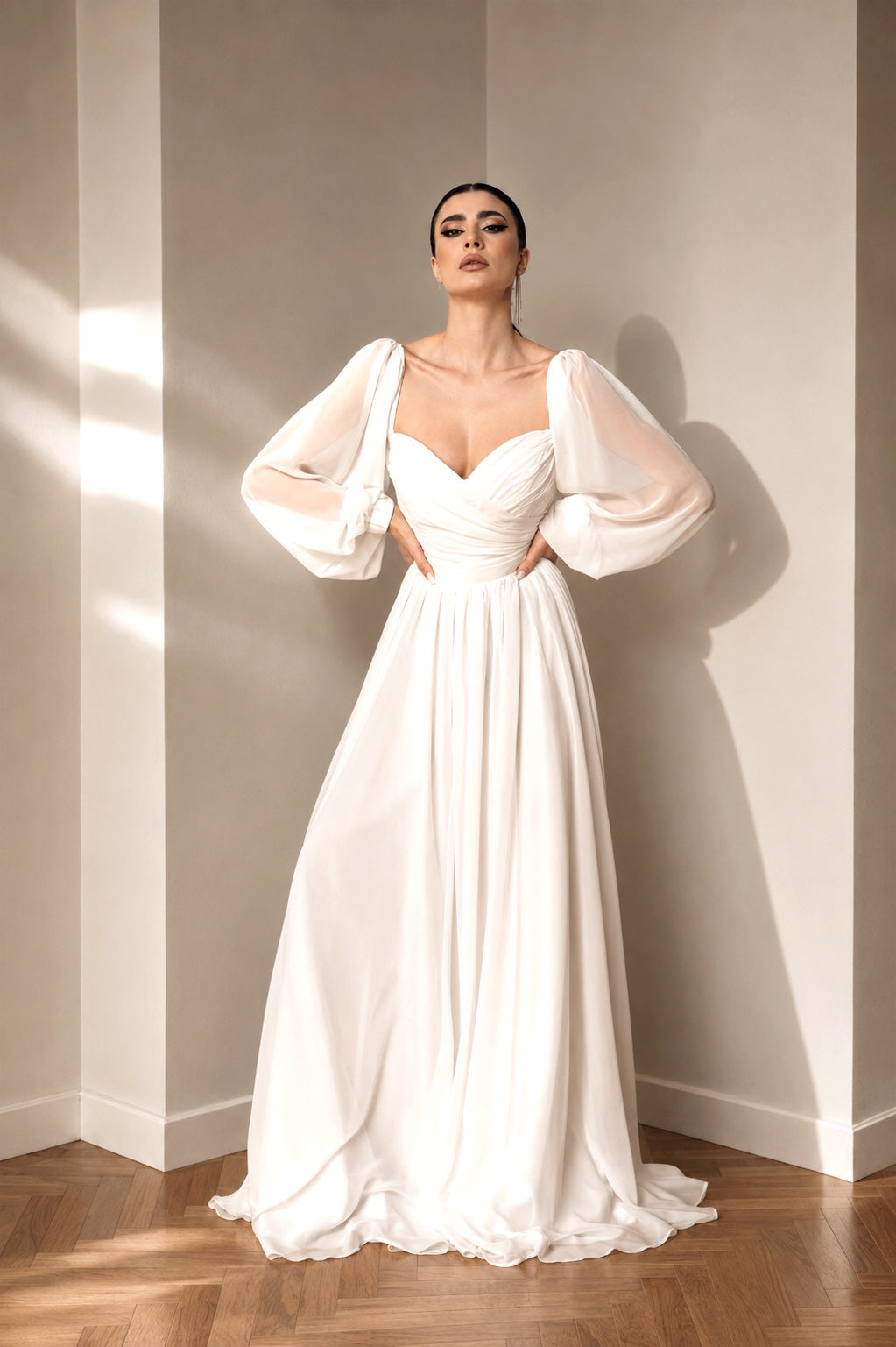 Rochie de mireasa din voal Dineris