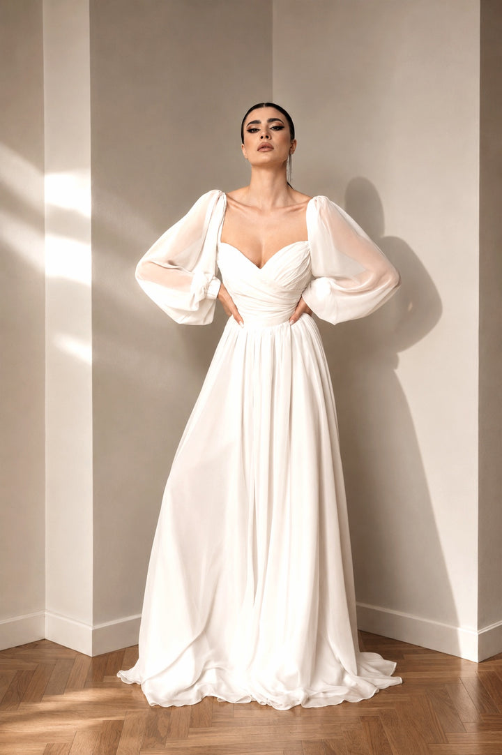 Rochie de mireasa din voal Dineris