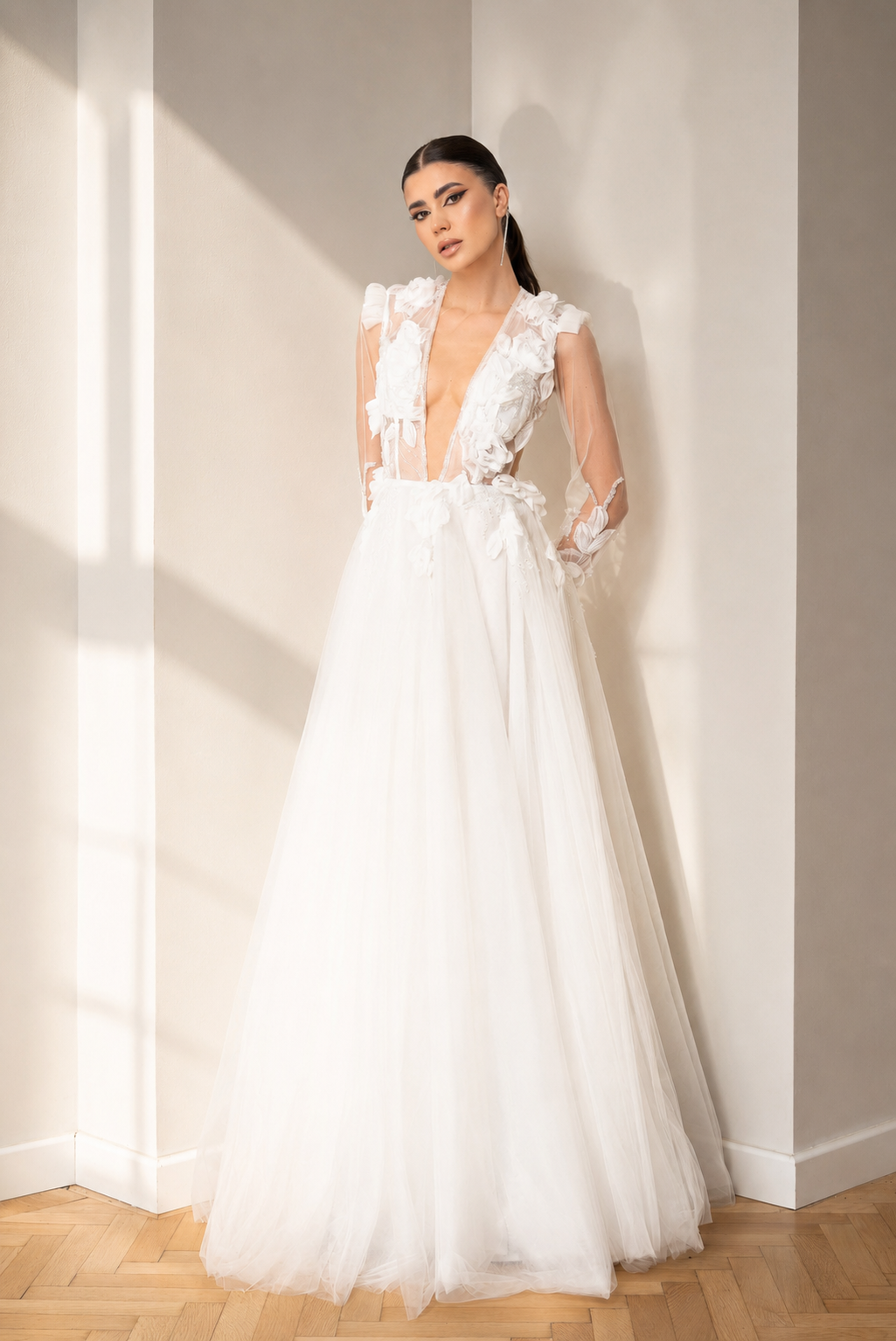 Rochie cu trandafiri de matase Zoe