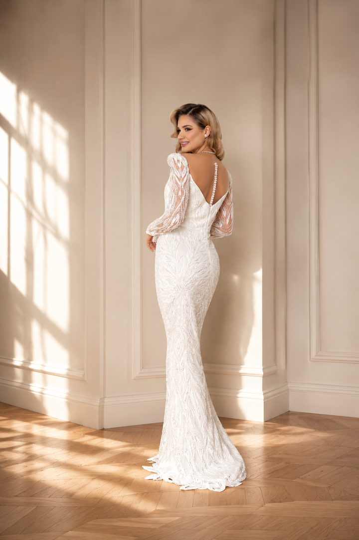 Rochie de mireasa cu trena detasabila Casandra