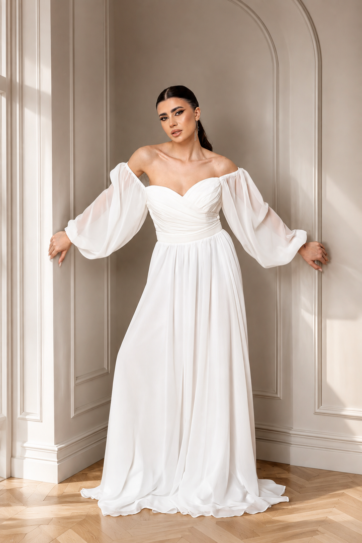 Rochie de mireasa din voal Dineris