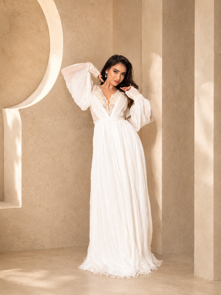 Rochie de mireasa matase Elenis