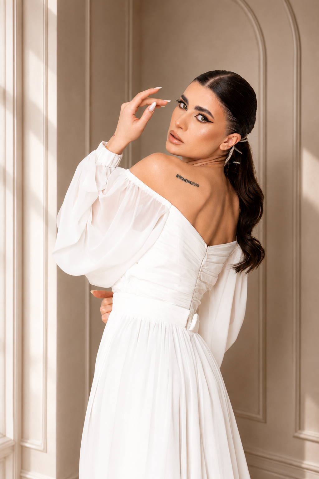 Rochie de mireasa din voal Dineris