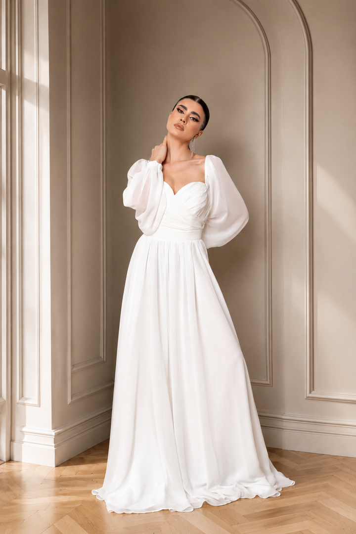 Rochie de mireasa din voal Dineris