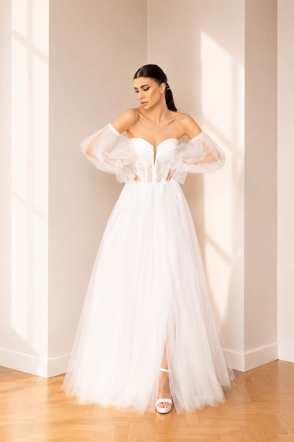 Despina tulle wedding dress