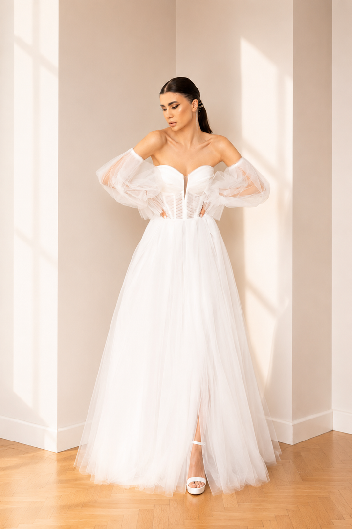 Despina tulle wedding dress