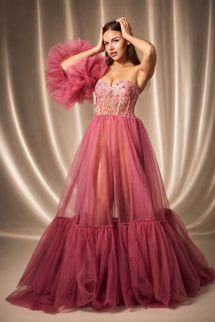 Rochie din tulle cu corset Astoria