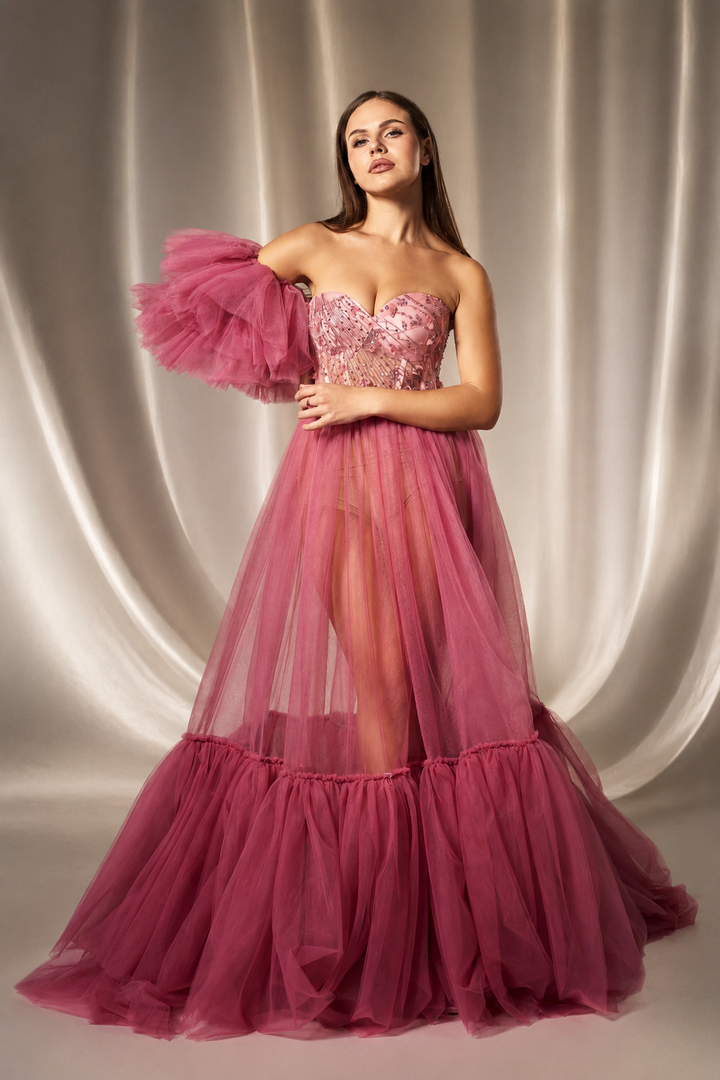 Rochie din tulle cu corset Astoria