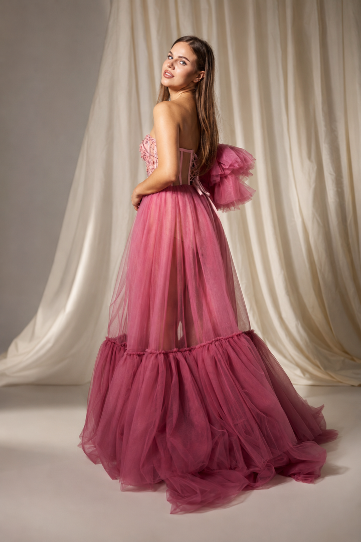 Rochie din tulle cu corset Astoria