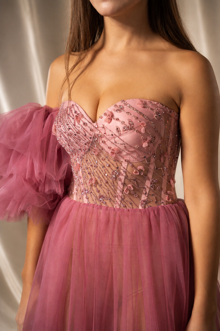 Rochie din tulle cu corset Astoria