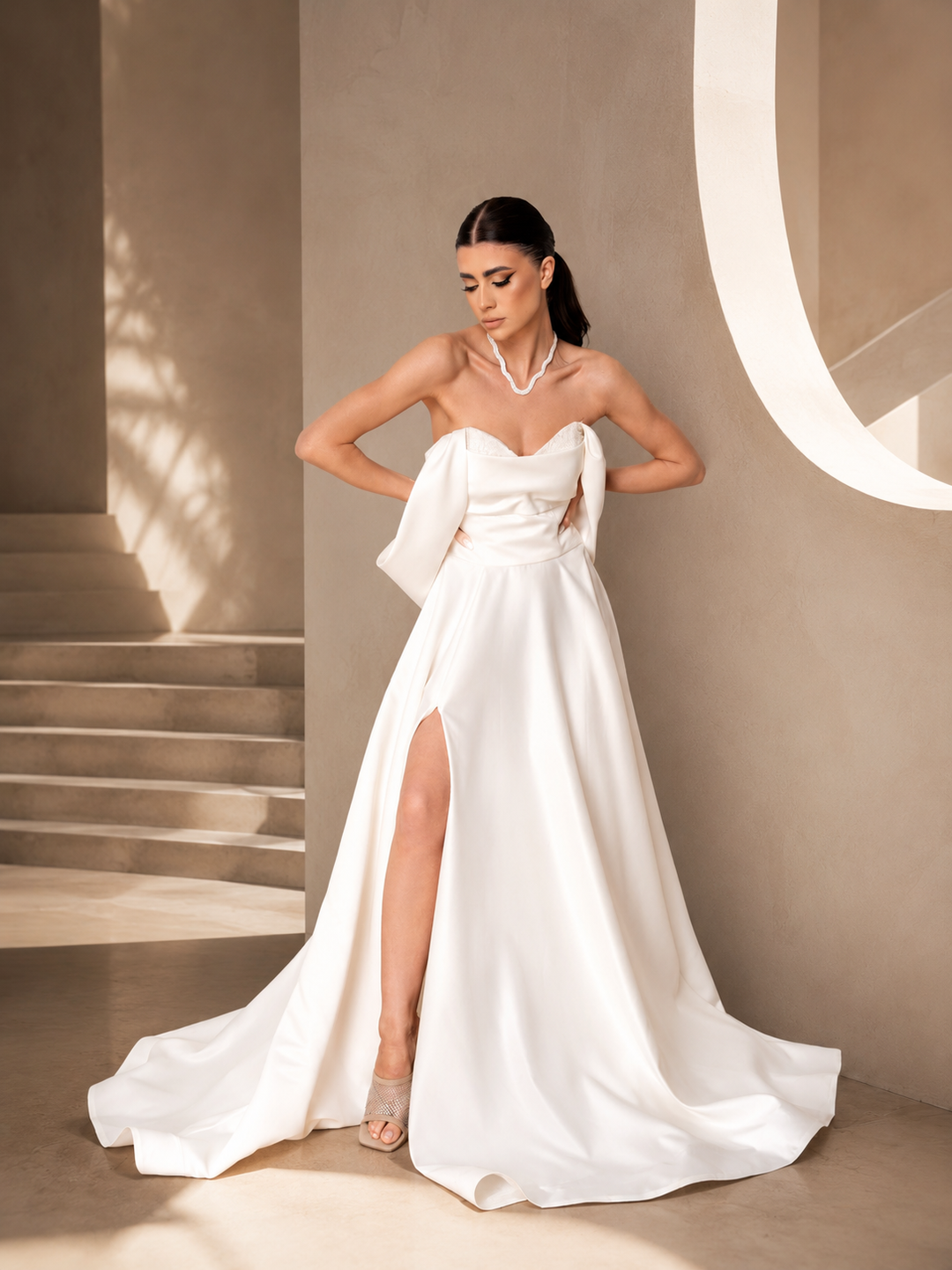 Rochie de mireasa tafta Silveris