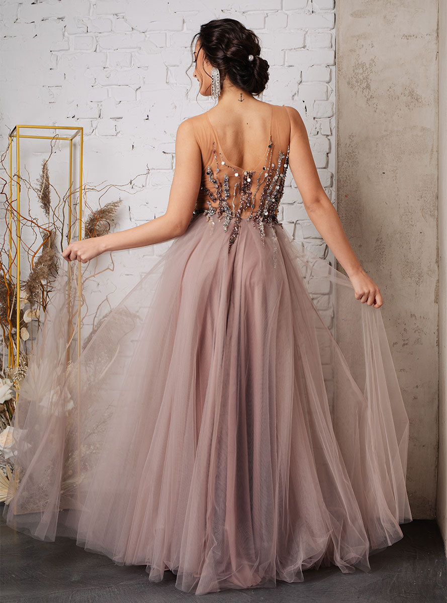 Delilah tulle and embroidery dress
