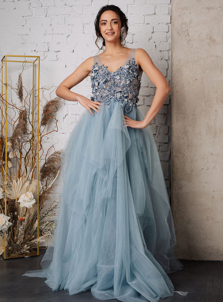 Verina tulle evening dress