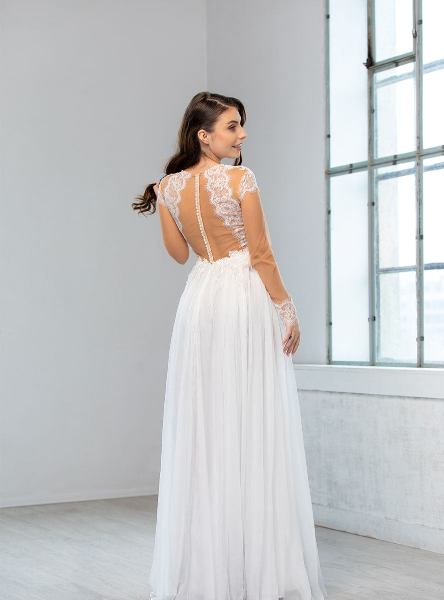 Aelia silk wedding dress